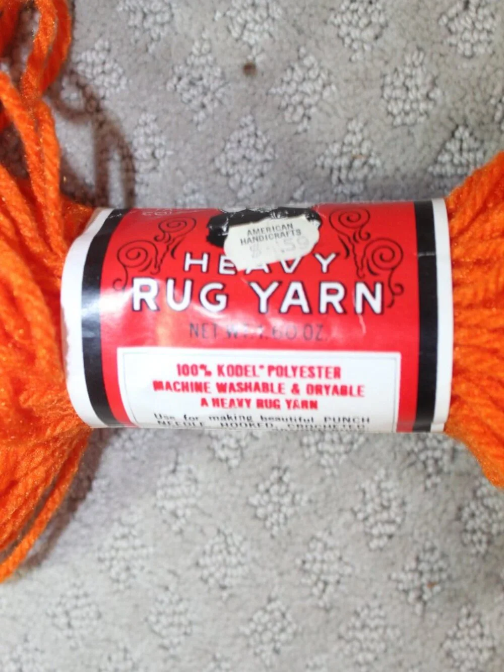 Vintage American Thread Aunt Lydias 100% Kodel Polyester Heavy Rug Yarn #315